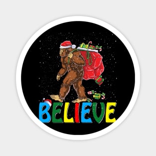 Believe Bigfoot Christmas Gifts For Men Boys Girls Funny Christmas T-Shirt ver3 Magnet